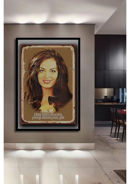 Dekoratif Dikey Yeşilçam Poster Duvar Tablo Ahşap Dikdörtgen Tablo fiyatları