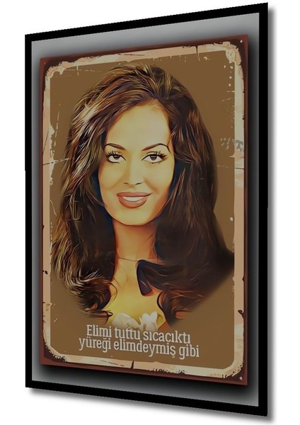 Dekoratif Dikey Yeşilçam Poster Duvar Tablo Ahşap Dikdörtgen Tablo indirimleri