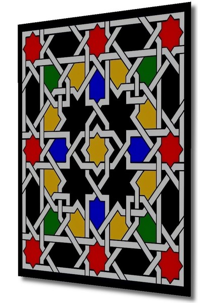 Dekoratif Dikey Geometrik Desen Duvar Tablo Ahşap Dikdörtgen Tablo indirimleri
