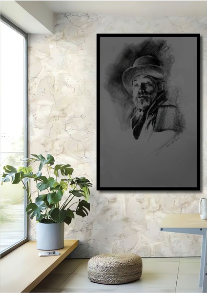 Dekoratif Dikey Karakalem Sanat Duvar Tablo Ahşap Dikdörtgen Tablo fiyatları