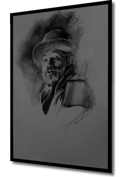 Dekoratif Dikey Karakalem Sanat Duvar Tablo Ahşap Dikdörtgen Tablo indirimleri