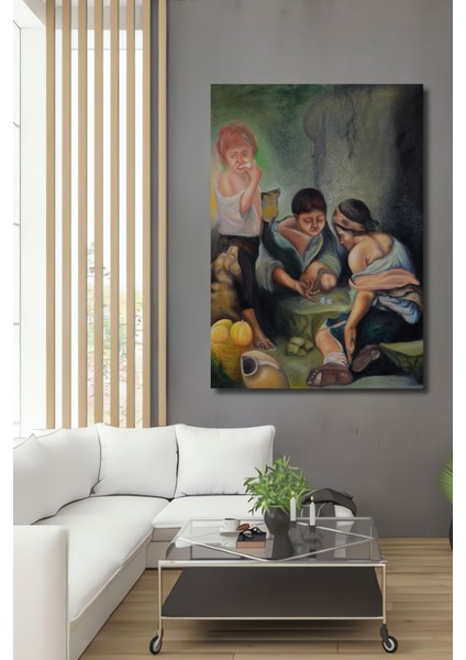 Dekoratif Dikey Modern Sanat Duvar Tablo Ahşap Dikdörtgen Tablo