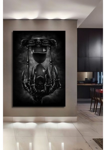 Dekoratif Dikey Kum Saati Soyut Sanat Duvar Tablo Ahşap Dikdörtgen Tablo