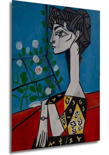 Dekoratif Ahşap Tablo Pablo Picasso Çerçeve Görünümlü Dikey Duvar Dekorasyon Tablosu