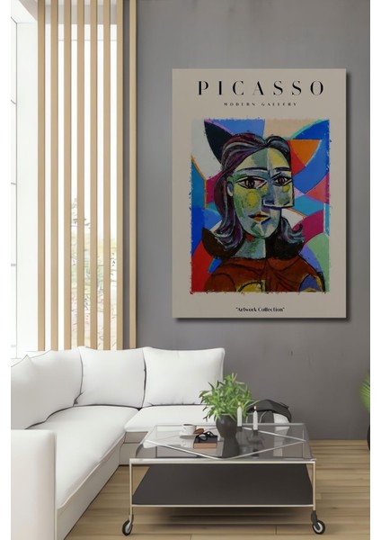 Ahşap Picasso Modern Gallery Soyut Artwork Collection Tablo Çerçeve Görünümlü Dikey Duvar Tablo