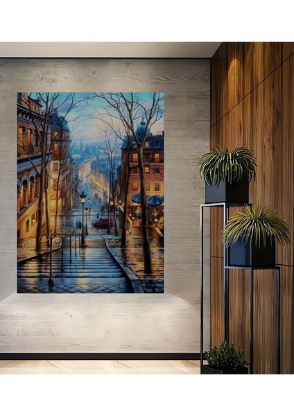 Ahşap Sonbahar Günü Marcel Sanat Elmas Mozaik Tablo Çerçeve Görünümlü Dikey Duvar Dekorasyon Tablosu fiyatları