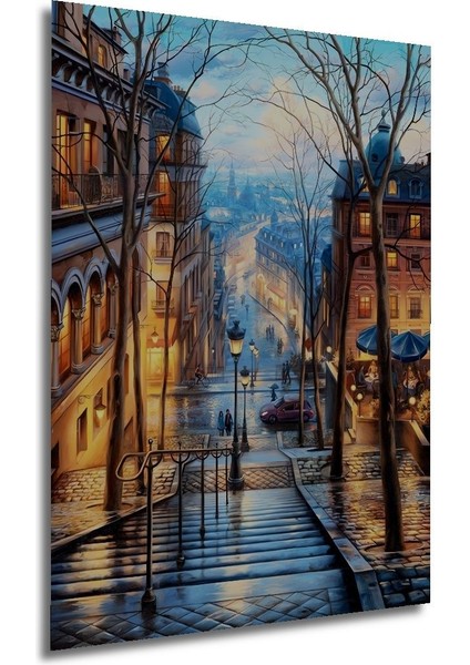 Ahşap Sonbahar Günü Marcel Sanat Elmas Mozaik Tablo Çerçeve Görünümlü Dikey Duvar Dekorasyon Tablosu indirimleri