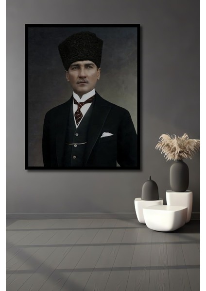 Dekoratif Dikey Atatürk Duvar Tablo Ahşap Dikdörtgen Tablo fiyatları