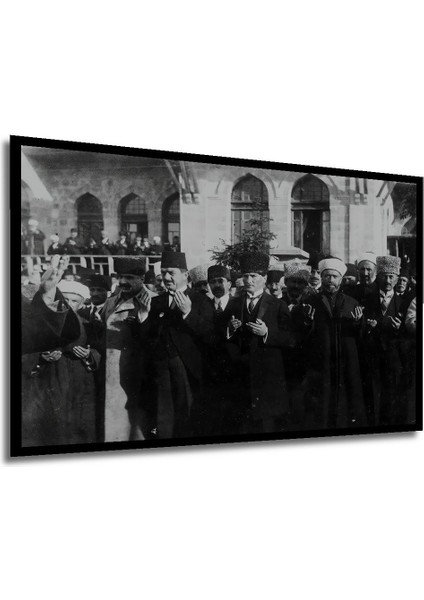 Dekoratif Yatay Dua Eden Atatürk Duvar Tablo Ahşap Dikdörtgen Tablo fırsatları