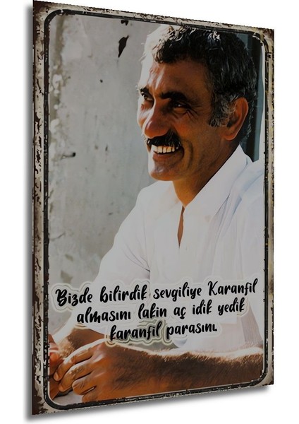 Dekoratif Tablo Yılmaz Güney Retro Ahşap Poster Çerçeve Görünümlü Dikey Duvar Dekorasyon Tablosu indirimleri