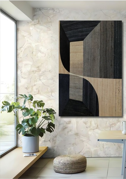Dekoratif Modern Soyut Ahşap Tablo Çerçeve Görünümlü Dikey Duvar Dekorasyon Tablosu fiyatları