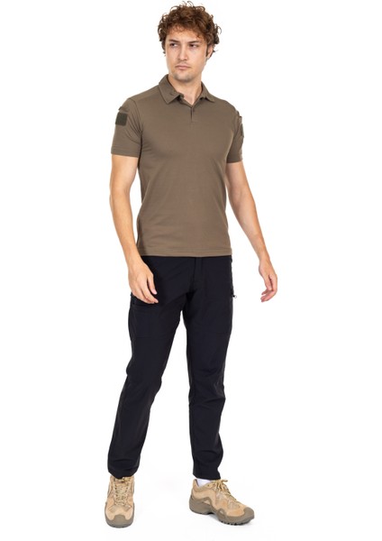 708 Kısa Kol Polo Yaka Taktik T-Shirt - Haki modelleri