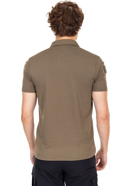 708 Kısa Kol Polo Yaka Taktik T-Shirt - Haki fırsatları