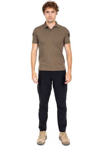 708 Kısa Kol Polo Yaka Taktik T-Shirt - Haki indirimleri