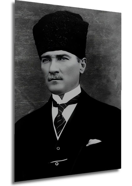 Dekoratif Dikey Siyah Beyaz Atatürk Duvar Tablo Ahşap Dikdörtgen Tablo modelleri