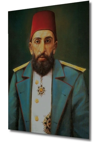 Dekoratif Dikey Sultan Abdulhamid Duvar Tablo Ahşap Dikdörtgen Tablo fırsatları