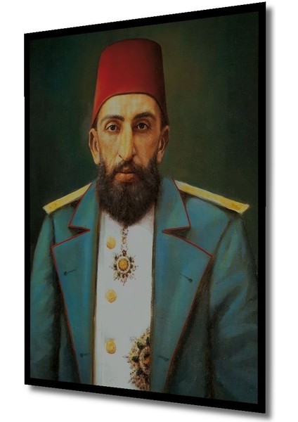 Dekoratif Dikey Sultan Abdulhamid Duvar Tablo Ahşap Dikdörtgen Tablo indirimleri
