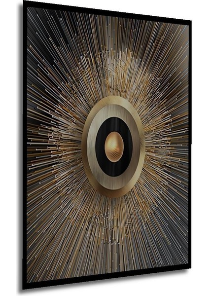 Modern Lüks Altın Geometrik Soyut Ahşap Tablo Çerçeve Görünümlü Dikey Duvar Dekorasyon Tablosu fırsatları