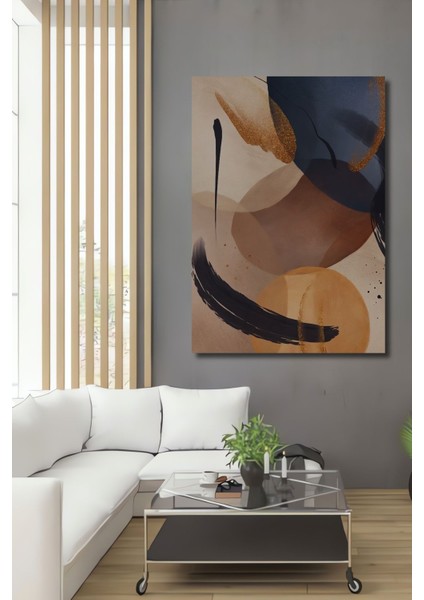 Soyut Oil Painting Yağlı Boya Görünümlü Duvar Tablosu Ahşap Tablo Çerçeve Görünümlü Duvar Tablo