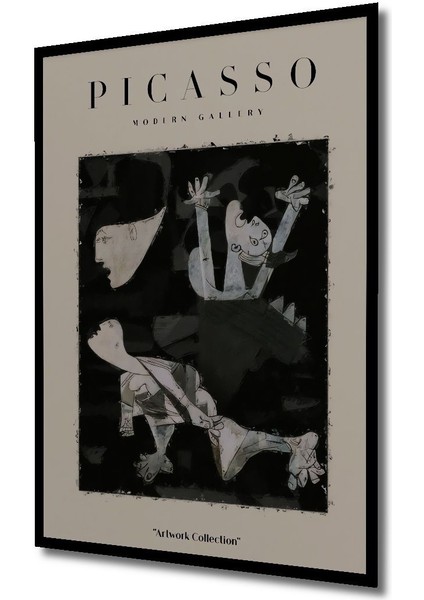 Ahşap Picasso Modern Gallery Soyut Artwork Collection Tablo Çerçeve Görünümlü Dikey Duvar Tablo