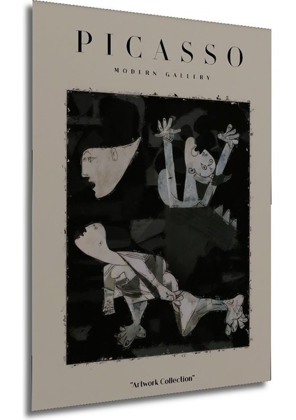 Ahşap Picasso Modern Gallery Soyut Artwork Collection Tablo Çerçeve Görünümlü Dikey Duvar Tablo