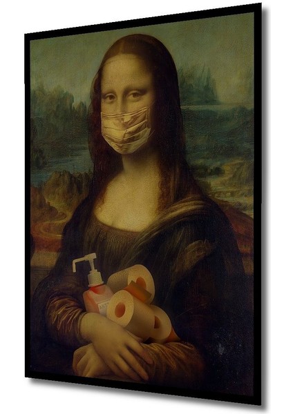 Mona Lisa Soyut Ahşap Tablo Tablolar Çerçeve Görünümlü Dikey Duvar Dekorasyon Tablosu modelleri
