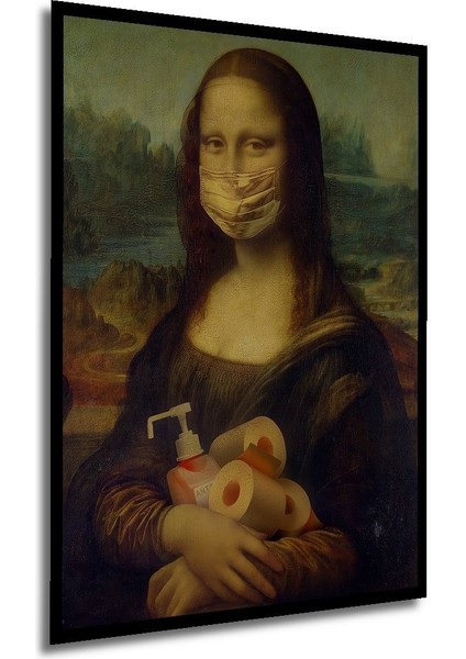 Mona Lisa Soyut Ahşap Tablo Tablolar Çerçeve Görünümlü Dikey Duvar Dekorasyon Tablosu fırsatları