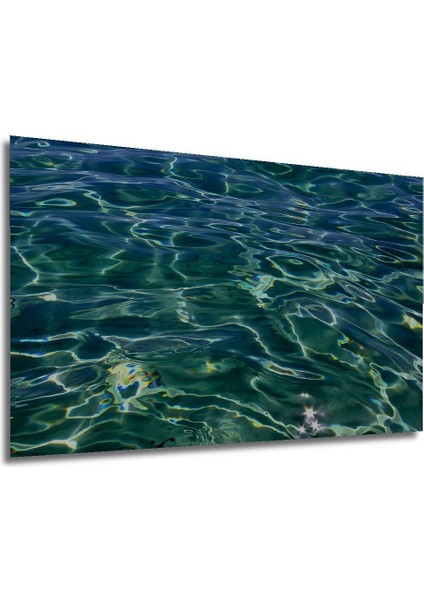 Dekoratif Yatay Okyanusun Ortasındaki Su Duvar Tablo Ahşap Dikdörtgen Tablo indirimleri
