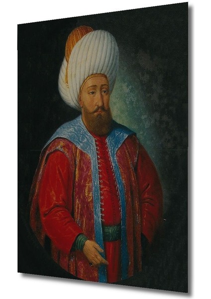 Dekoratif Dikey Osmanlı Padişahları Duvar Tablo Ahşap Dikdörtgen Tablo fırsatları