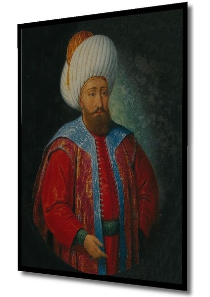 Dekoratif Dikey Osmanlı Padişahları Duvar Tablo Ahşap Dikdörtgen Tablo indirimleri