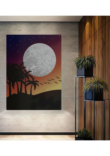Ahşap Tablo Soyut Sanat ve Bohem Tarzı Çerçeve Görünümlü Dikey Duvar Tablo fiyatları