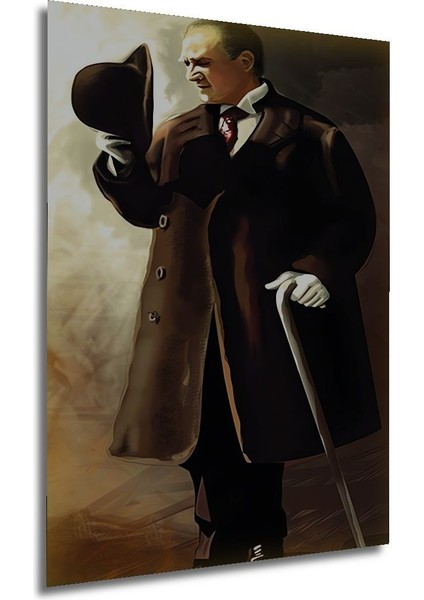 Dekoratif Ahşap Atatürk (Ev,ofis Tabloları) Çerçeve Görünümlü Dikey Duvar Dekorasyon Tablosu indirimleri