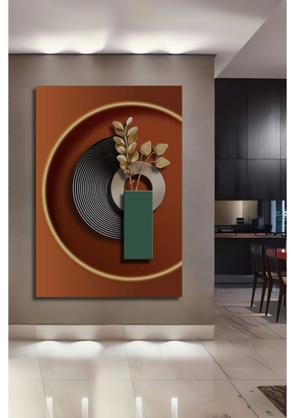 Dekoratif Modern Soyut Dekoratif Vazo Ahşap Tablo Çerçeve Görünümlü Dikey Duvar Dekorasyon Tablosu fiyatları