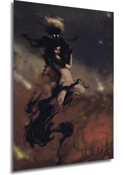 Dekoratif Dikey Sarılan Çift Sürreal Sanat Duvar Tablo Ahşap Dikdörtgen Tablo modelleri