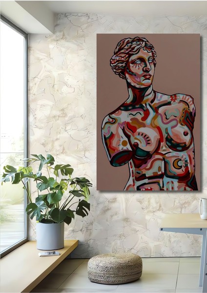 Dekoratif Dikey Modern Sanat Heykel Duvar Tablo Ahşap Dikdörtgen Tablo