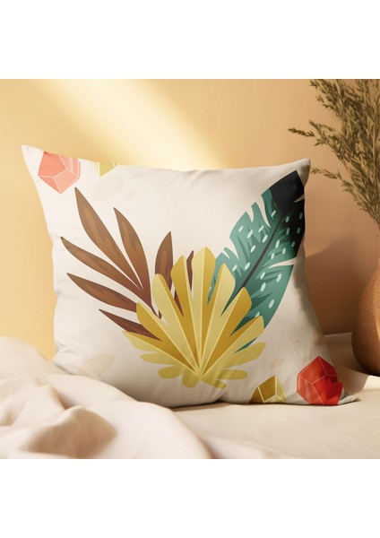 Çiçek Tasarımlı 4'lü Yastık Içi ve Kırlent Kılıfı 45CM 113743