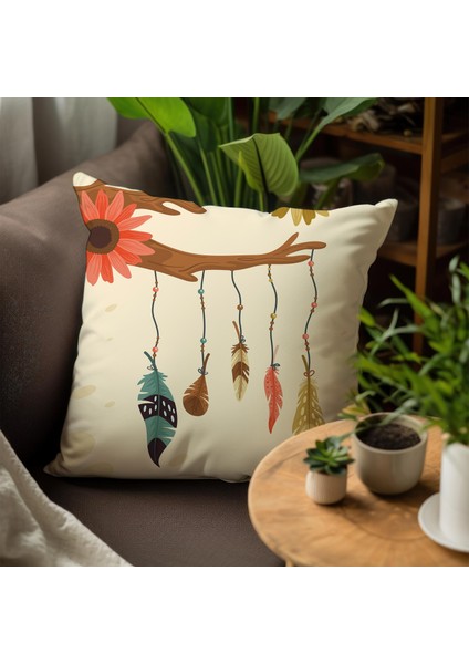 Çiçek Tasarımlı 4'lü Yastık Içi ve Kırlent Kılıfı 45CM 113743