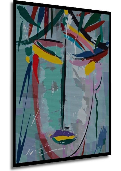 Ahşap Sanat Soyut Yüz Elmas Mozaik Tablo / Hobi / Mozaik Puzzle Çerçeve Görünümlü Dikey Duvar Tablo fırsatları