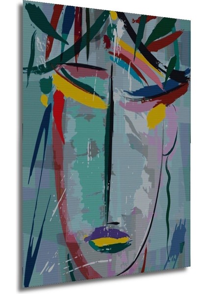 Ahşap Sanat Soyut Yüz Elmas Mozaik Tablo / Hobi / Mozaik Puzzle Çerçeve Görünümlü Dikey Duvar Tablo indirimleri