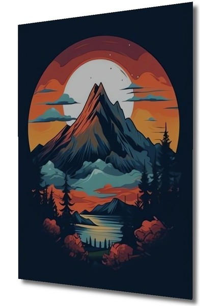 Dekoratif Dikey Dağ Manzarası Sanat Duvar Tablo Ahşap Dikdörtgen Tablo fırsatları