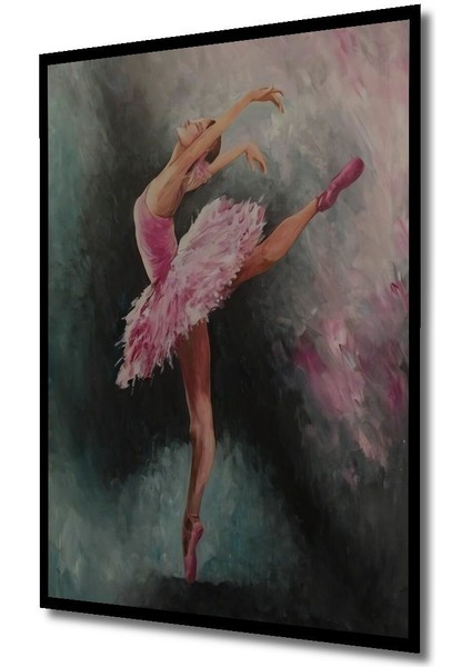 Dekoratif Dans Balerin Ahşap Tablo Çerçeve Görünümlü Dikey Duvar Dekorasyon Tablosu modelleri