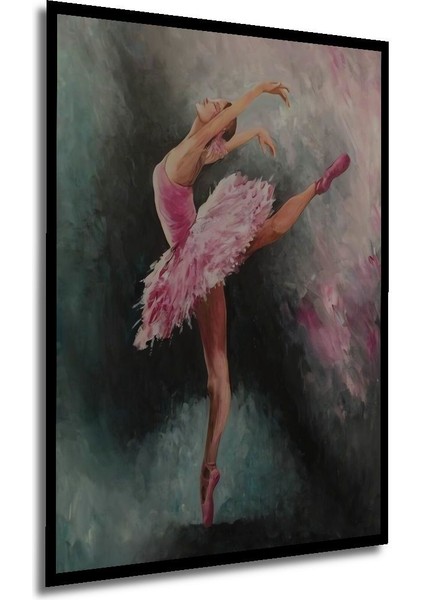 Dekoratif Dans Balerin Ahşap Tablo Çerçeve Görünümlü Dikey Duvar Dekorasyon Tablosu fırsatları