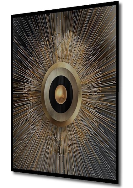 Modern Lüks Altın Geometrik Soyut Ahşap Tablo Çerçeve Görünümlü Dikey Duvar Dekorasyon Tablosu modelleri