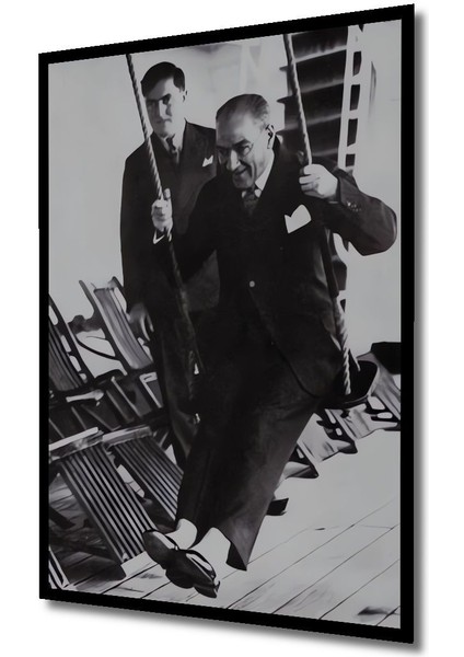 Dekoratif Dikey Atatürk Duvar Tablo Ahşap Dikdörtgen Tablo indirimleri