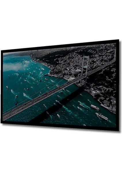 Dekoratif Yatay Kuş Bakışı Boğaz Manzara Duvar Tablo Ahşap Dikdörtgen Tablo modelleri