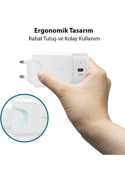 27W USB-C Adaptör - Hızlı Şarj Aleti iPhone & Android & iPad Type-C F210 - 000CA26477