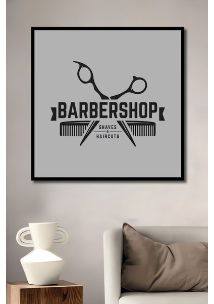 Dekoratif Dikey Berber Dükkanı Duvar Tablo Ahşap Dikdörtgen Tablo fiyatları