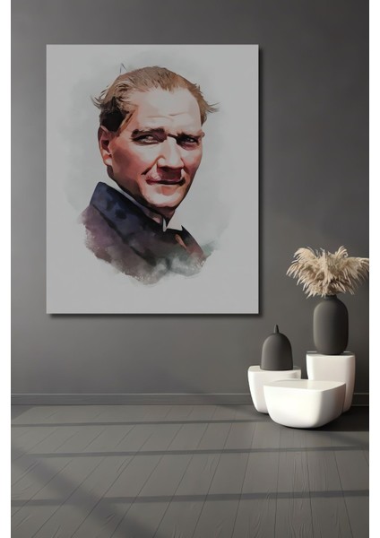 Modern Soyut Atatürk Tablosu Tabloları Örnekleri Modelleri Çerçeve Görünümlü Dikey Duvar Tablo fiyatları