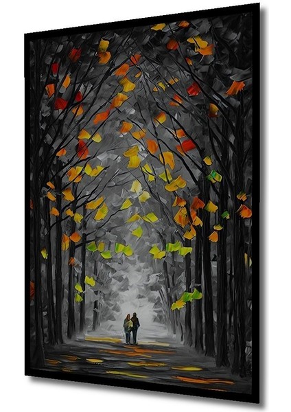 Dekoratif Orman Ahşap Tablo Çerçeve Görünümlü Dikey Duvar Dekorasyon Tablosu modelleri