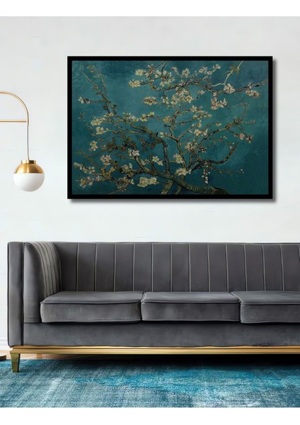 Dekoratif Ahşap Vincent Van Gogh Blossoming Almond Tablosu Şık Yatay Duvar Dekorasyon Tablosu fiyatları